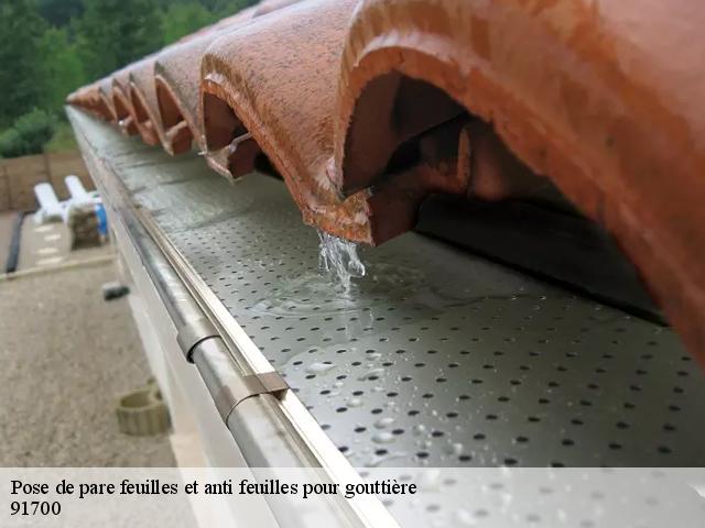 Pose de pare feuilles et anti feuilles pour gouttière 91700