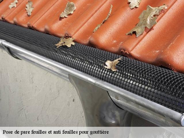 Pose de pare feuilles et anti feuilles pour gouttière